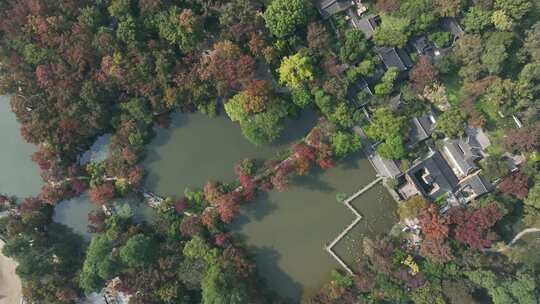 苏州天平山秋色秋韵（航拍16:9原片素材）