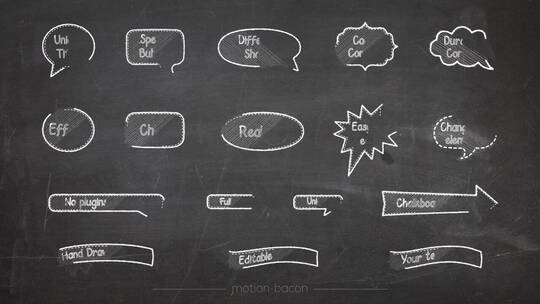 粉笔标题文稿演示电视节目广告活动介绍AE模板AE视频素材教程下载