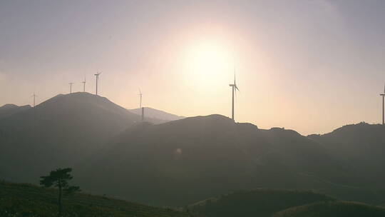 中国风力发电机群