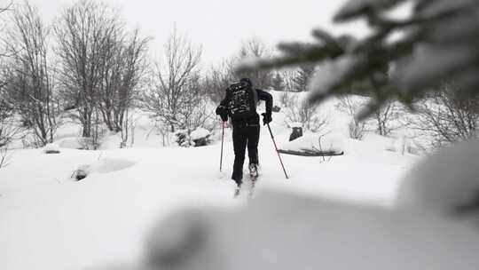 人，徒步旅行，雪，步行