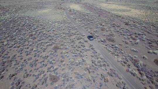 莫哈韦沙漠公路的航拍景观