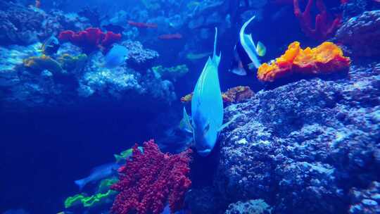 海底世界 水下鱼群视频素材模板下载