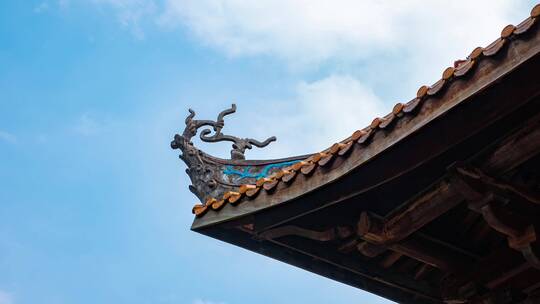 中式园林庭院古建筑飞檐翘角