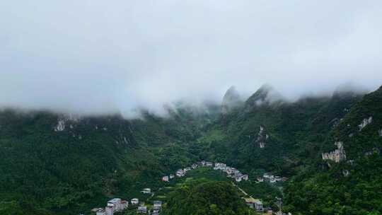 广西桂林烟雨漓江水墨画视频素材模板下载