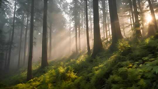 【合集】大自然森林清晨阳光