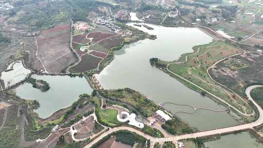 4K云南红河州弥勒市东风韵艺术小镇风景区