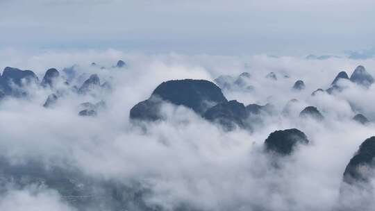 云上桂林桂林鸟瞰图