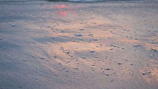 海南三亚椰梦长廊傍晚沙滩夕阳海浪