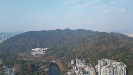 航拍遵义城市大景