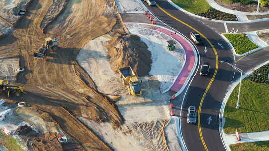 佛罗里达北港环岛交叉口建设美国公路环线的