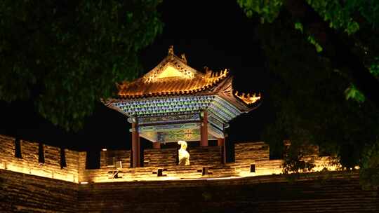 襄阳 夫人城夜景 远景