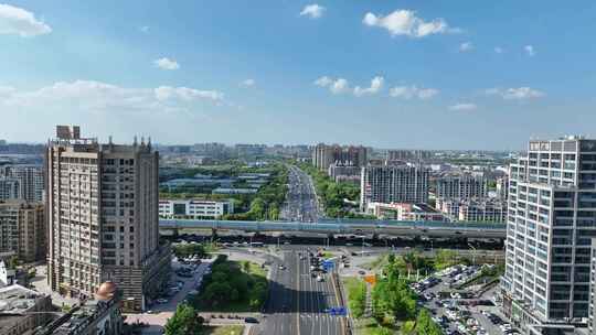 4K航拍昆山城市建筑风光大景