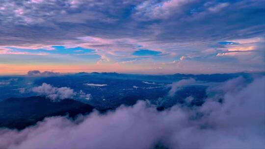 落日余晖映晚霞一抹夕阳美如画，治愈系风景