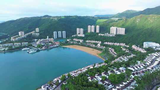 香港愉景湾沙滩航拍