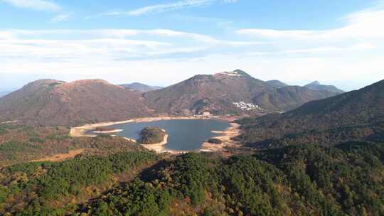 杭州临安浙西天池风景航拍