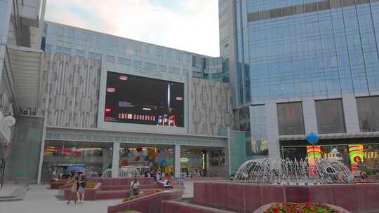 天河城广州天河商圈购物中心大范围延时人群