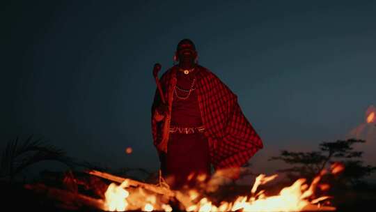 非洲马赛部落仪式视频素材模板下载