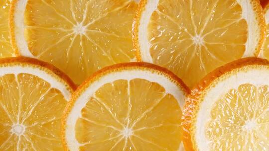橙子片鲜嫩多汁富含营养甜橙视频素材模板下载