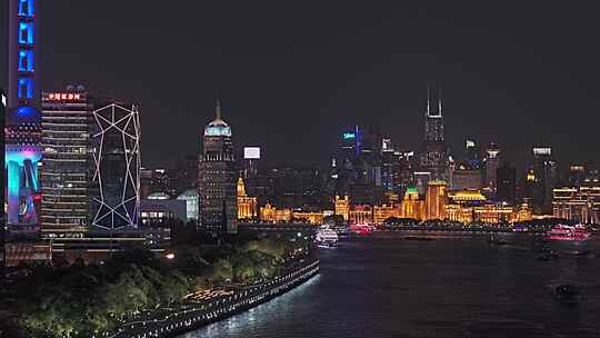 上海陆家嘴/外滩/黄浦江/地标/游轮夜景