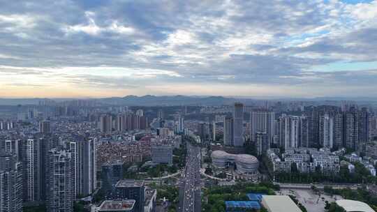 航拍四川泸州建设蜀泸大道风光