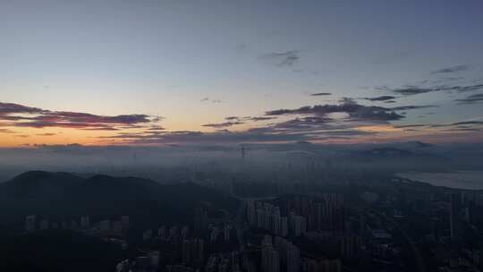 深圳南山福田大湾区日出霞光