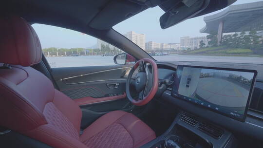比亚迪新能源汽车 无人驾驶 车内角度方向盘
