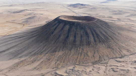 航拍内蒙古乌兰哈达火山口