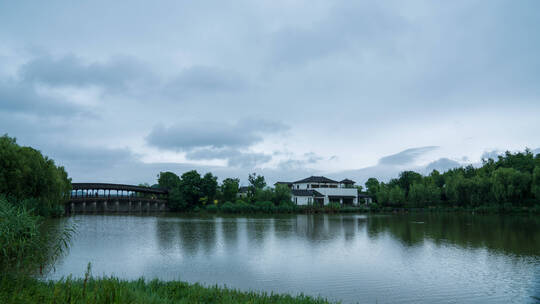 杭州湘湖雨后延时摄影