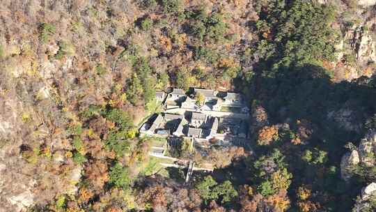 航拍辽宁千山大安寺