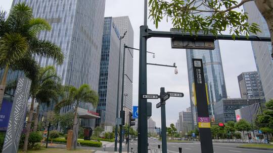 广西南宁五象新区城市街道街景