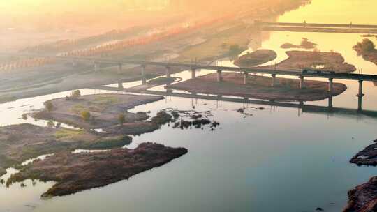 西安浐灞渭河湿地公园秋景