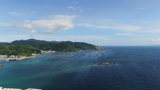 大海景色海洋风光沿海地区海岸线蓝色海水