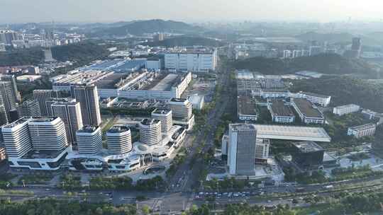 广州科学城航拍国家技术创新中心高新技术区视频素材模板下载