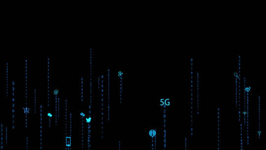 科技粒子元素-网络信号5G数字流