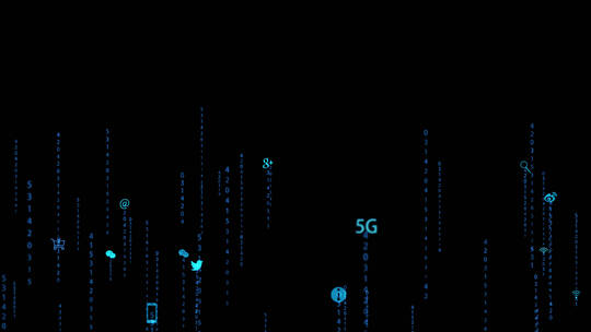 科技粒子元素-网络信号5G数字流视频素材模板下载