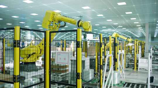 4K科技智慧工厂智能工厂智能生产车间