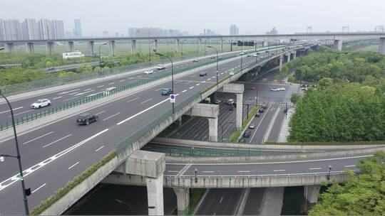 航拍高架桥高速公路