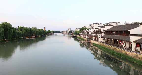 京杭大运河杭州段水乡建筑 杭州塘栖古镇