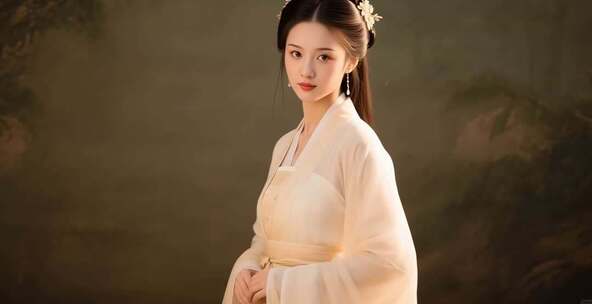 古装女子汉服造型特写