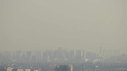 杭州城市 雾霾