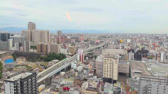 日本 大阪城市全景 大阪市区 0166