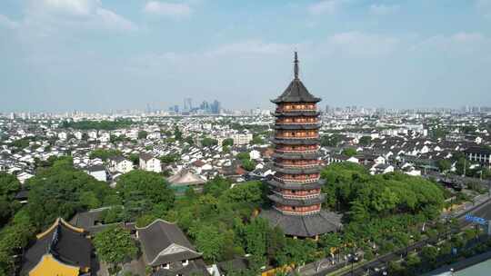 苏州姑苏区北寺塔报恩寺航拍00000056