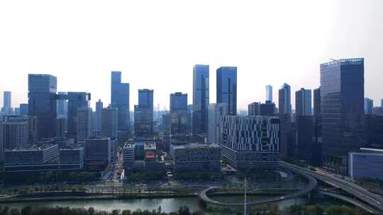 城市路桥交通深圳湾科技生态园视频素材模板下载