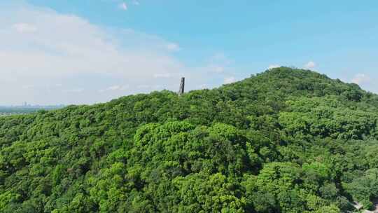 上海松江天马山护珠塔斜塔航拍