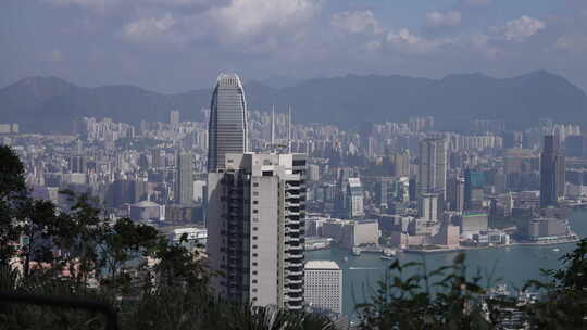 香港平顶山俯瞰香港