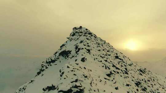 达古冰山雪景视频素材