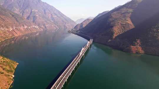 京昆高速雅西高速段观音岩大渡河大桥航拍