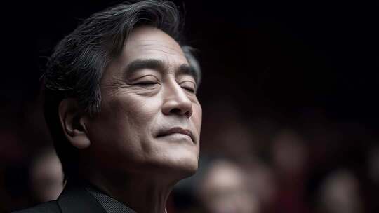 政界精英目光坚定展望未来