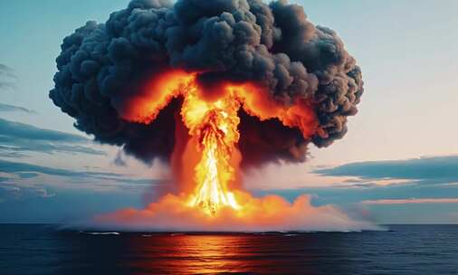 原子弹爆炸核弹爆炸蘑菇云爆炸战争