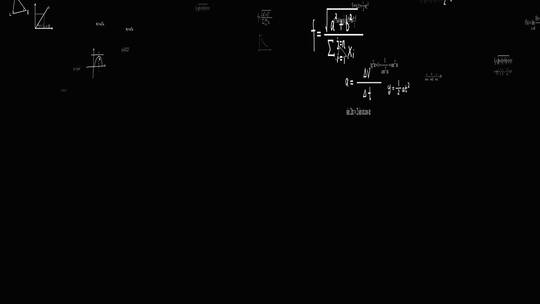 白色数学公式背景视频